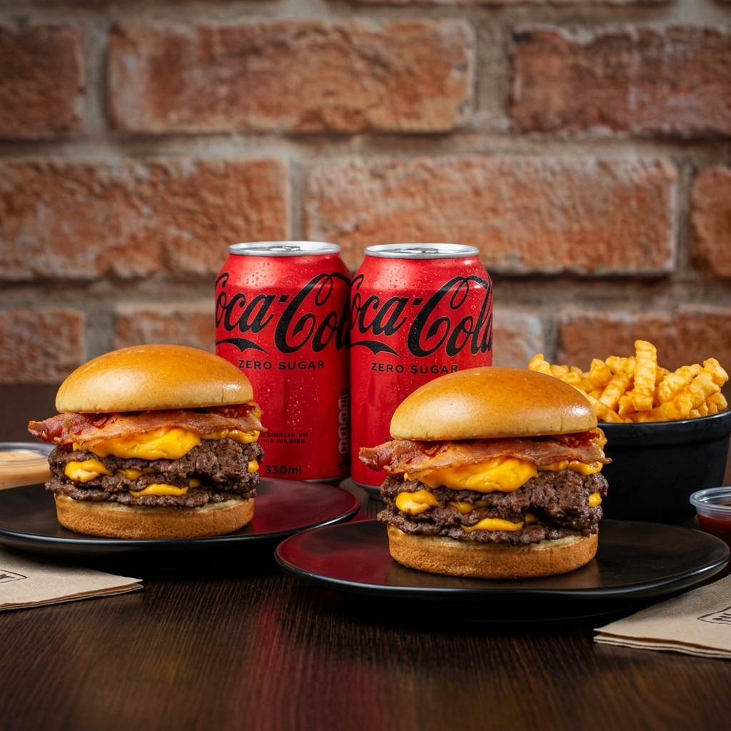 2X COMBO - Crispy Bacon em dobro + 2X Coca-Cola + 2X Fritas